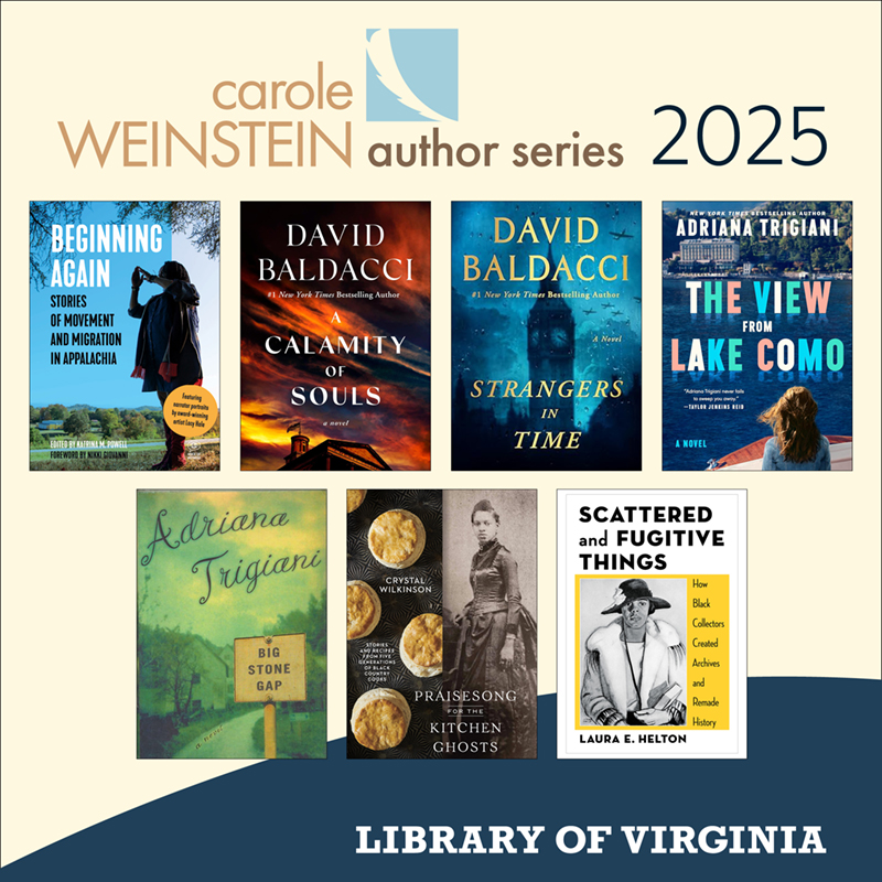 Weinstein authors series 2025 with covers of the books featured
